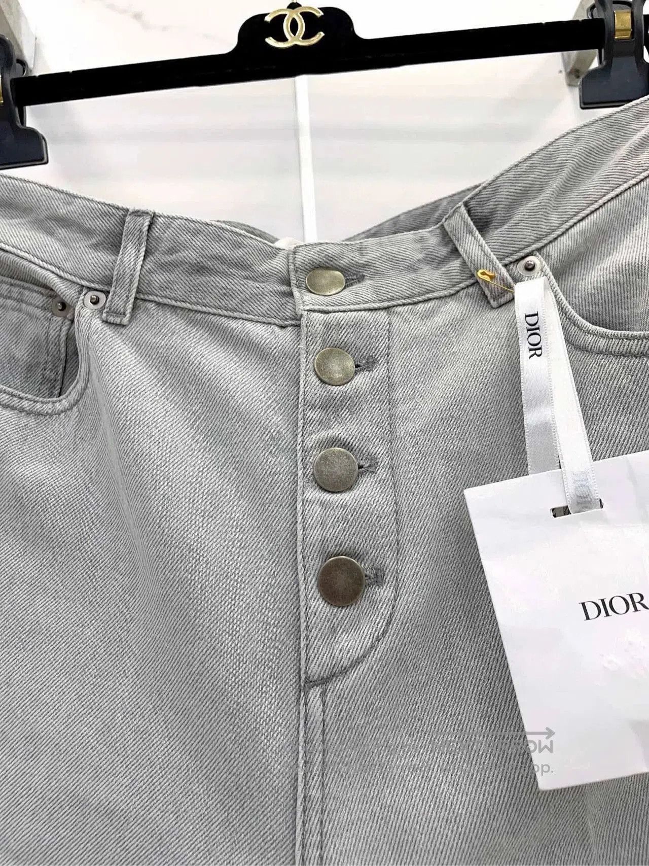 Dior gray wide-leg jeans by Dior. Size US 38 / EU 54 - 7 Thumbnail
