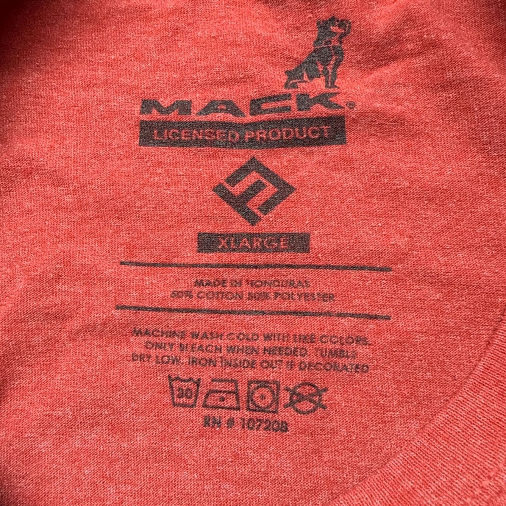 Etro Mack Trucks T-Shirt XL Red Retro Trucking Bulldog Logo Short Sleeve Heather Men Size US XL / EU 56 / 4 - 4 Thumbnail