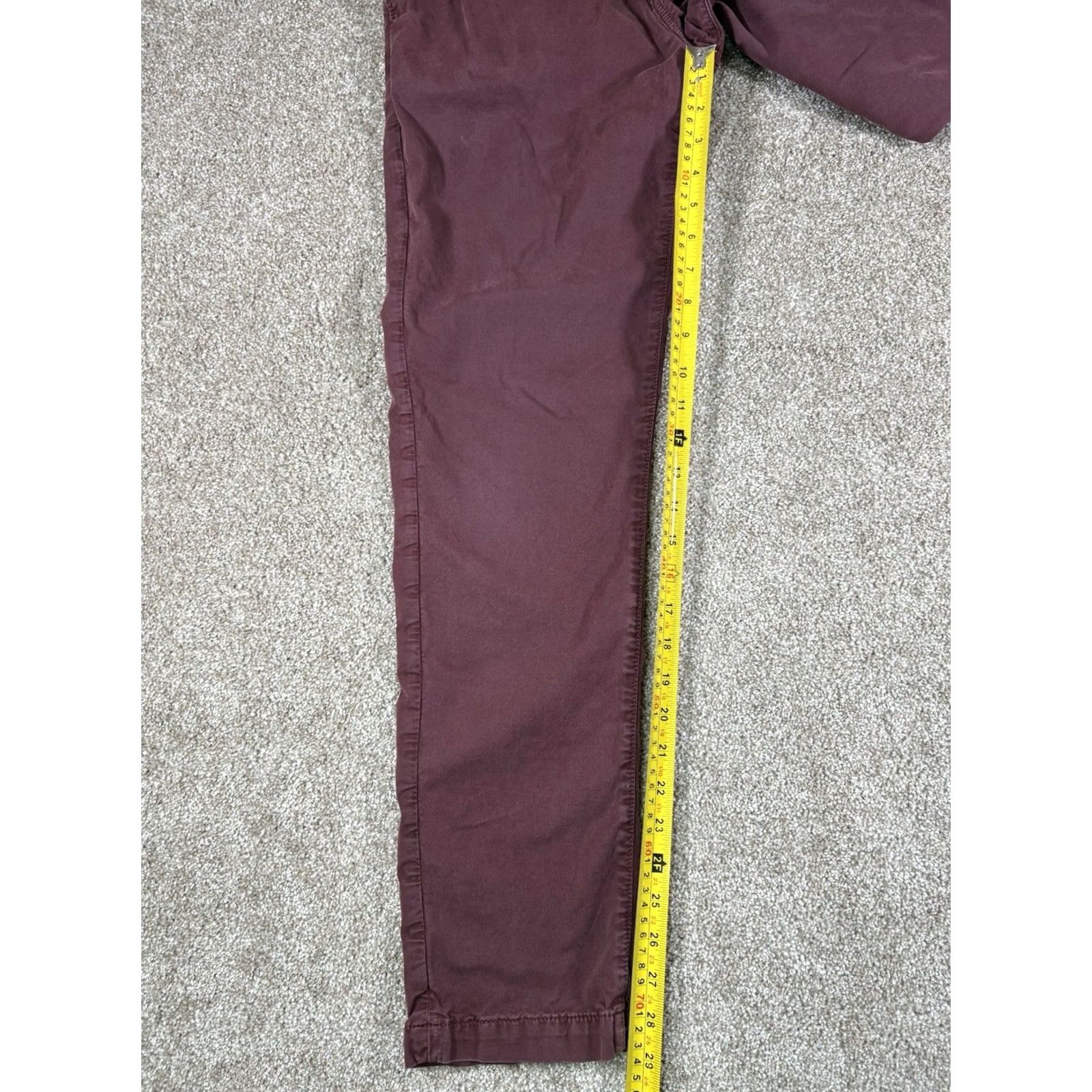 American Eagle Outfitters American Eagle Pants Slim Extreme Flex Chinos Men 30 x 32 Red Maroon Slim Flat Front Regular Inseam 29 in Size US 30 / EU 46 - 4 Thumbnail