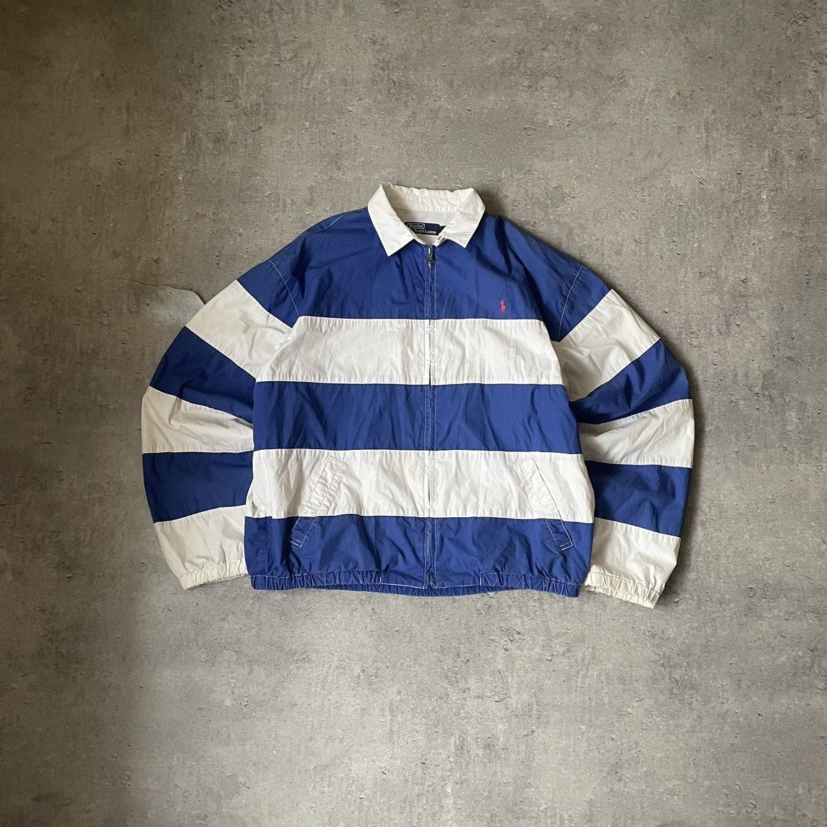Polo Ralph Lauren × Ralph Lauren × Vintage Vintage Faded Polo Ralph Lauren Bomber Coach Jacket Size US L / EU 52-54 / 3 - 1 Thumbnail