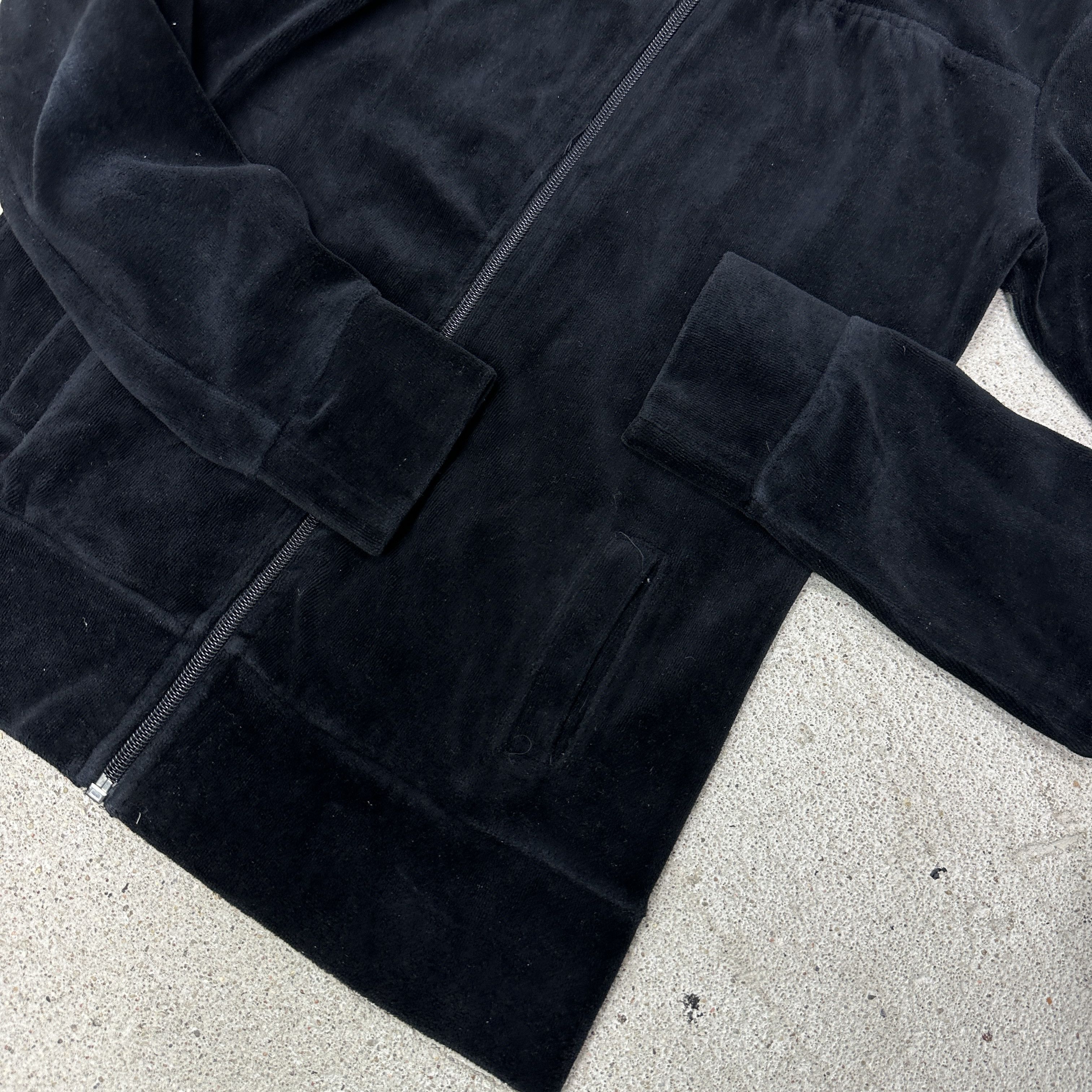 Vintage Vintage Avant Garde Velvet Faux Fur Zip Hoodie Y2K Size M / US 6-8 / IT 42-44 - 3 Thumbnail