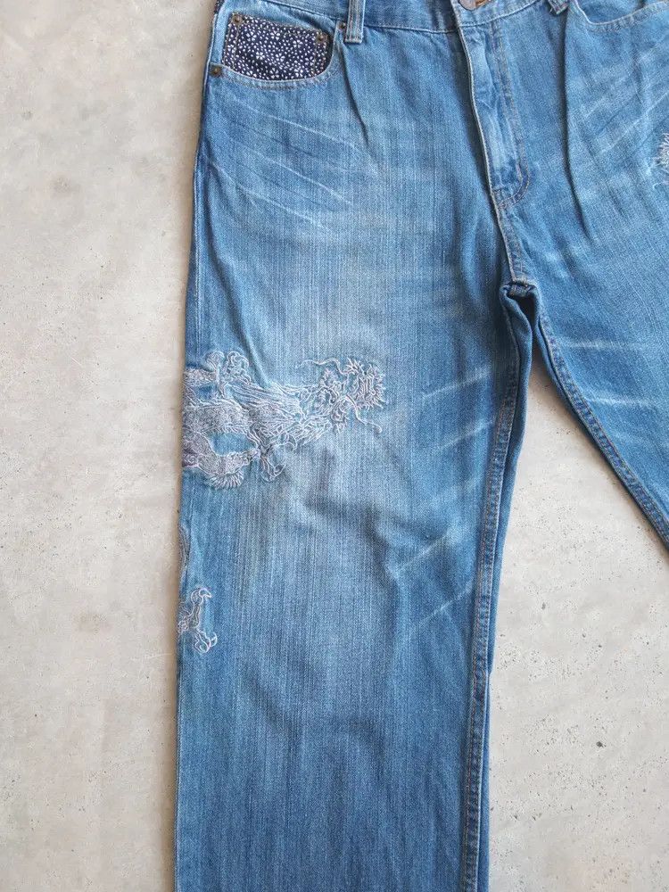 Japanese Brand Vintage Karakuri Tamashi Jeans Style Big Logo 30x30 Size US 30 / EU 46 - 8 Thumbnail