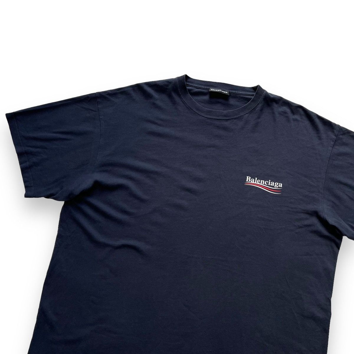BALENCIAGA ロゴ Tシャツ ネイビーXXLサイズ 【公式通販】