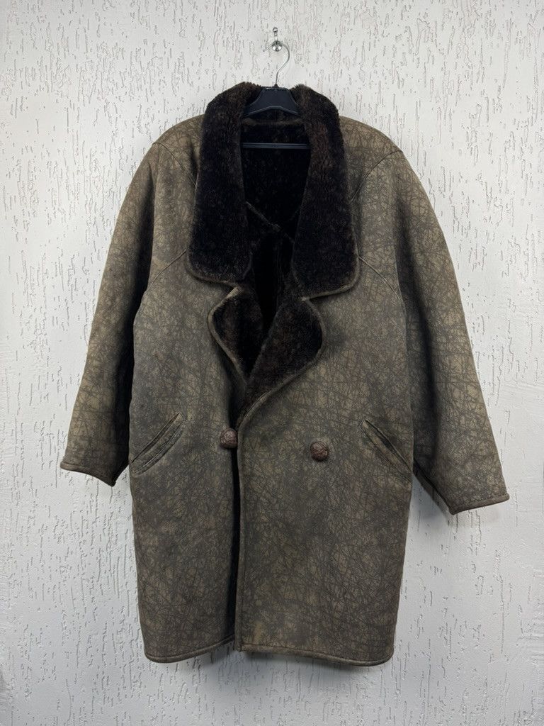 Fendi Roma Vintage 80s Fur Shearling Coat Size 40IT Brown