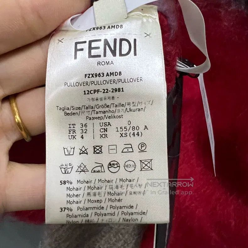 Fendi Fendi Contrast Mohair Knit Top Size XXS / US 00 / IT 34 - 3 Thumbnail