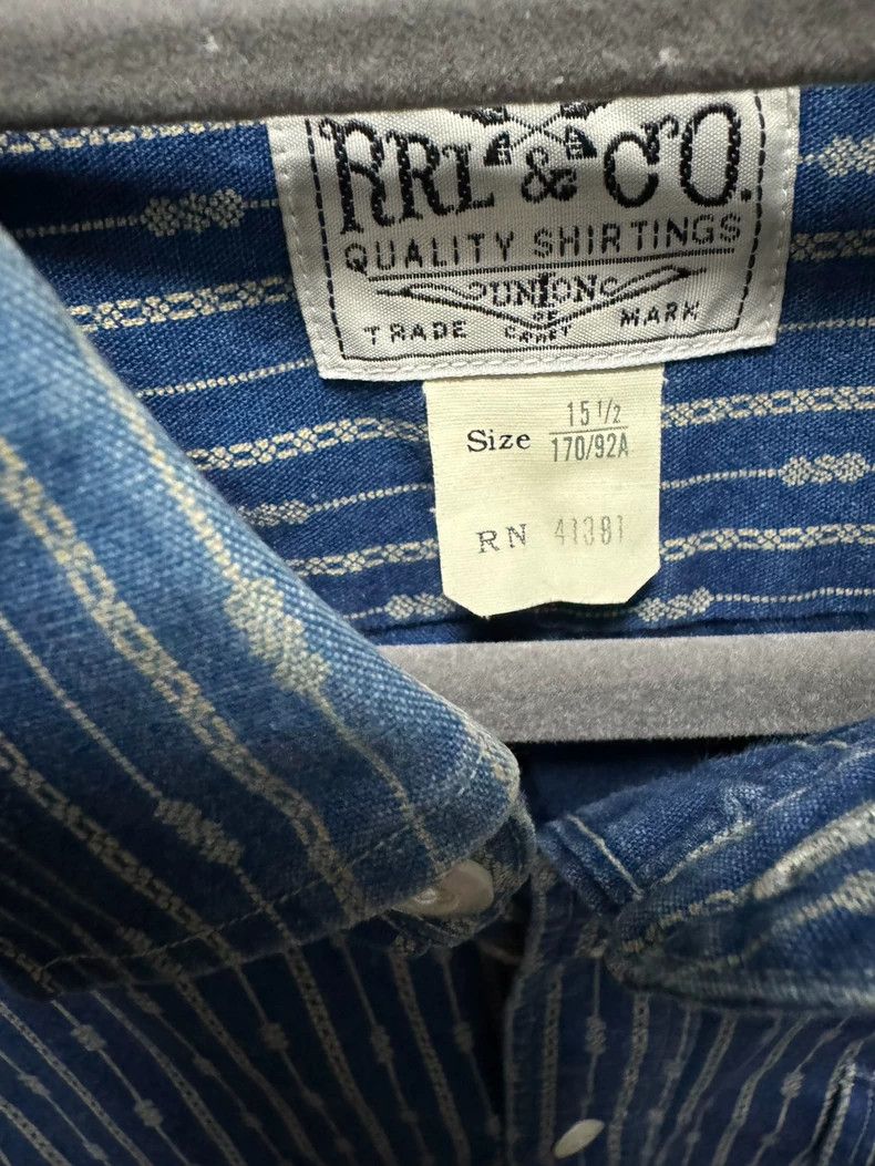 RRL Ralph Lauren RRL Ralph Lauren Blue dyed shirt jacket leather jacket Size US M / EU 48-50 / 2 - 2 Thumbnail