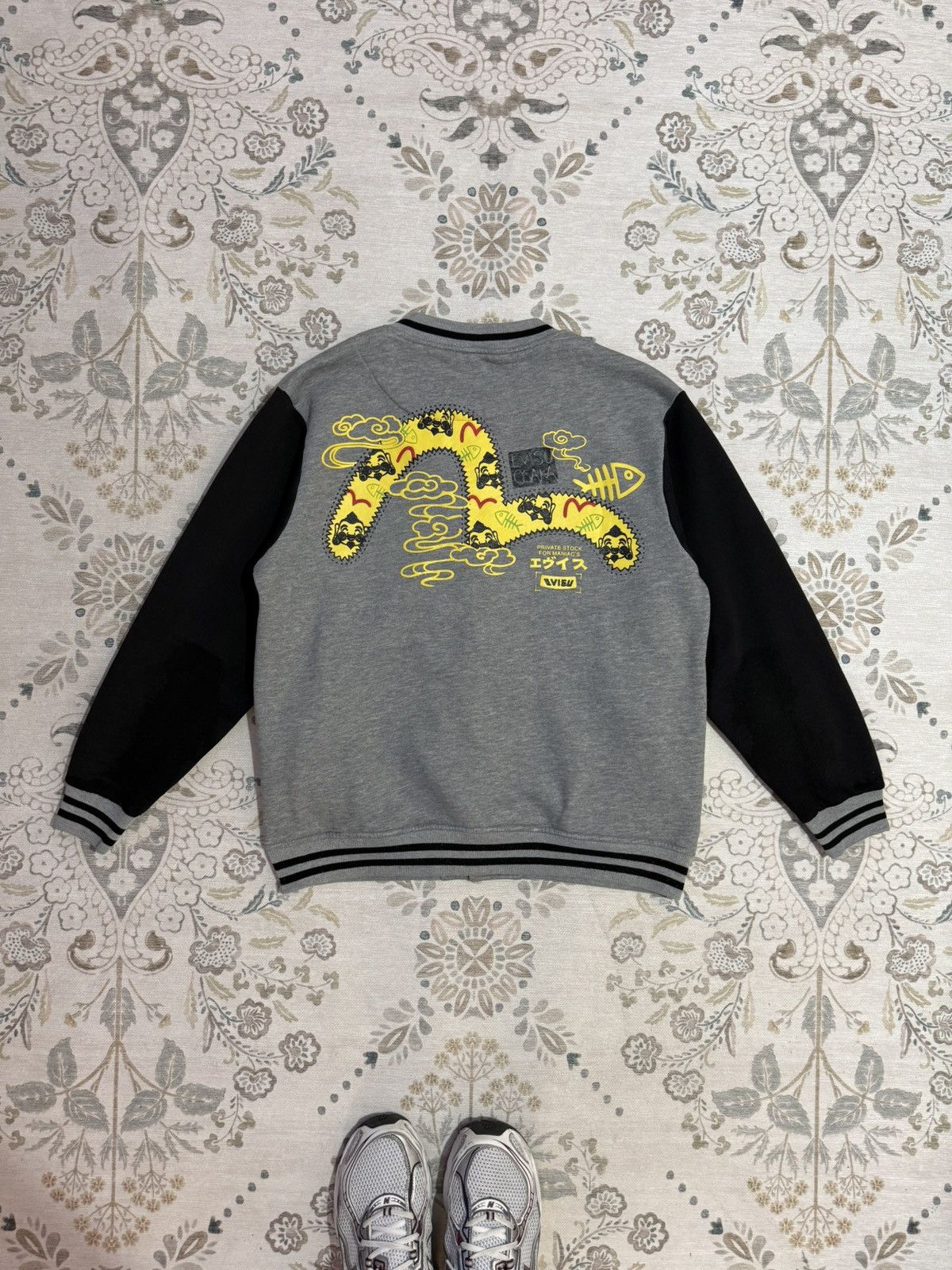 Evisu Evisu Osaka Varsity Jacket Grey Japanese Designer Size US L / EU 52-54 / 3 - 1 Thumbnail