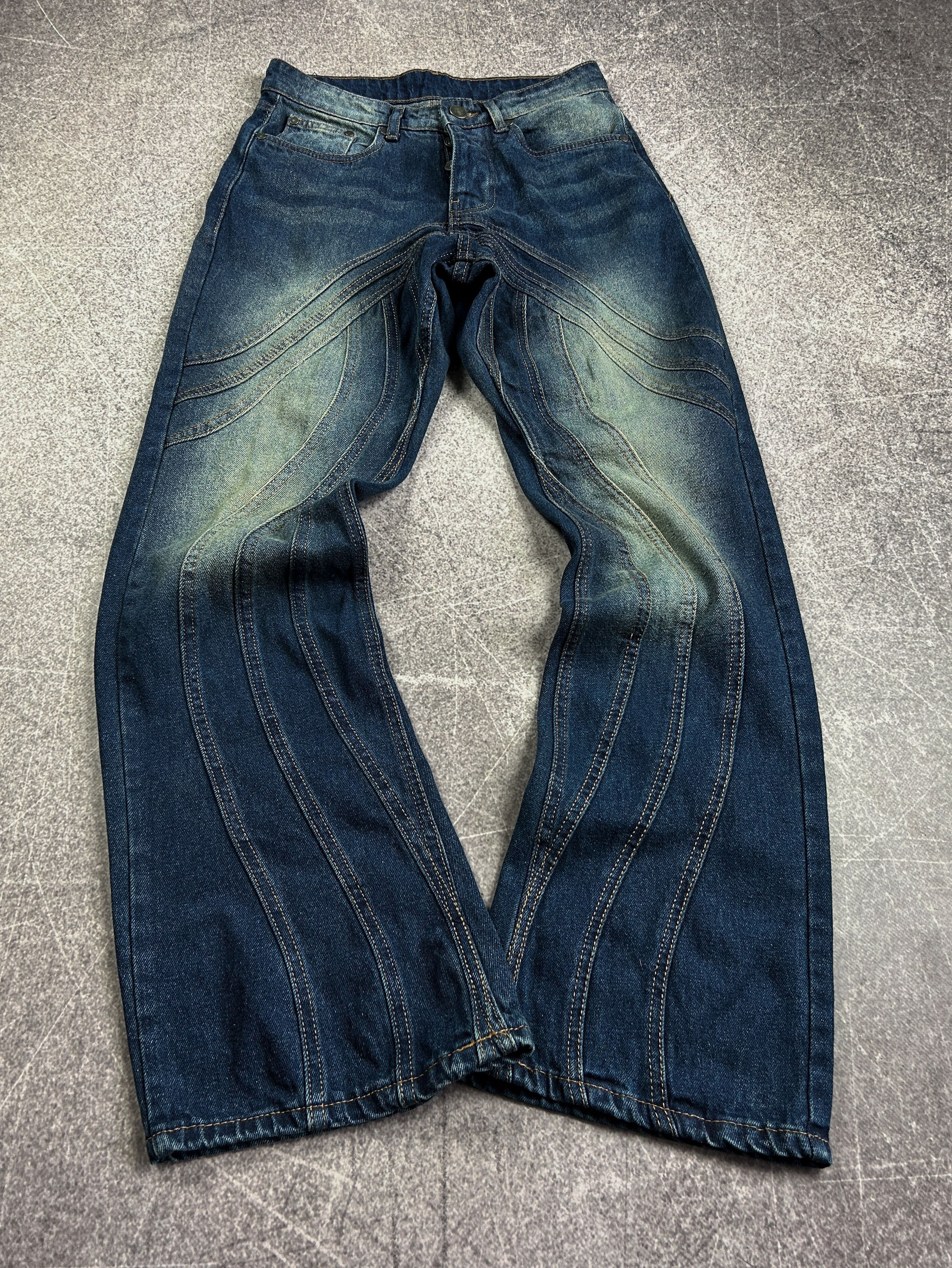 Designer Vintage Rick Owens Junya Watanabe Style Washed Jeans Size US 28 / EU 44 - 1 Thumbnail
