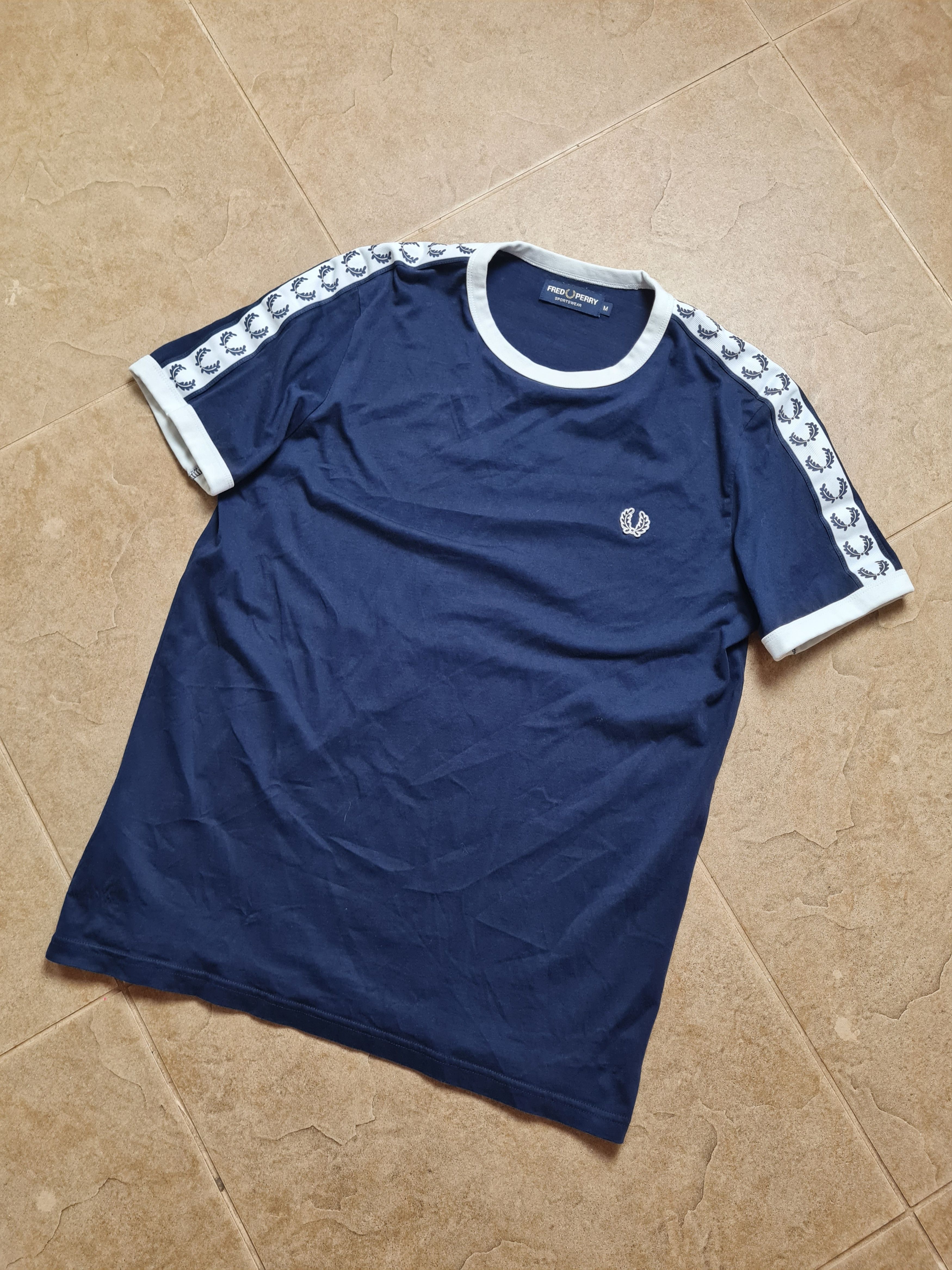 Fred Perry T-shirts Mens Fred Perry Ringer Blue White Size M Vintage Size US M / EU 48-50 / 2 - 4 Thumbnail