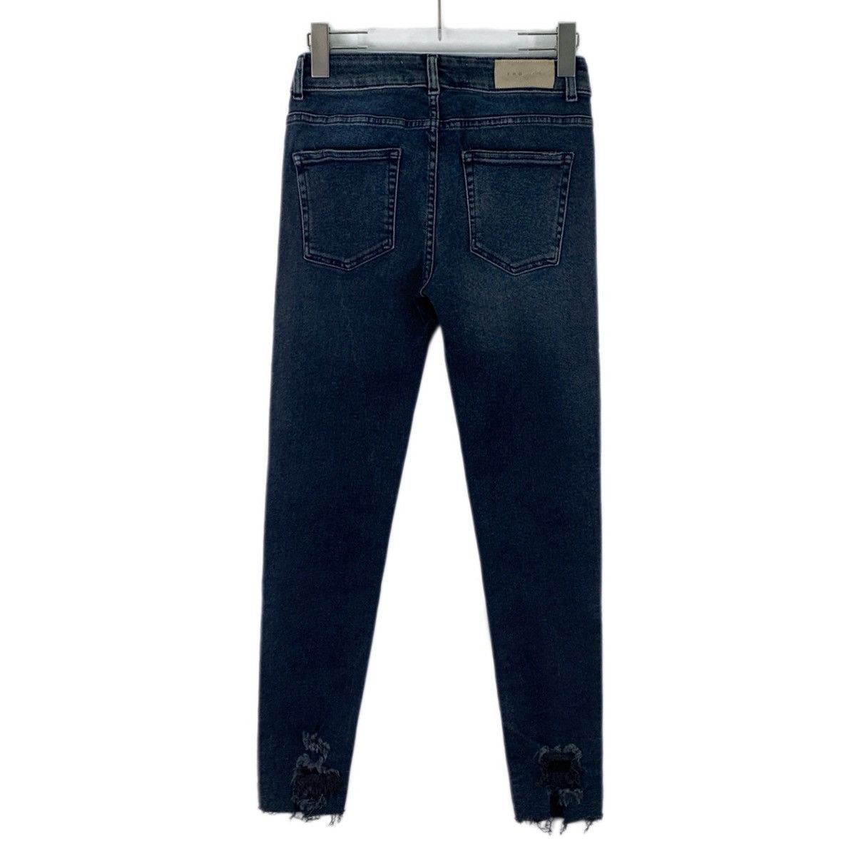 Iro IRO Dark Blue Cotton Fringed Casual Denim Pants K26WX Size 27" / US 4 / IT 40 - 2 Thumbnail