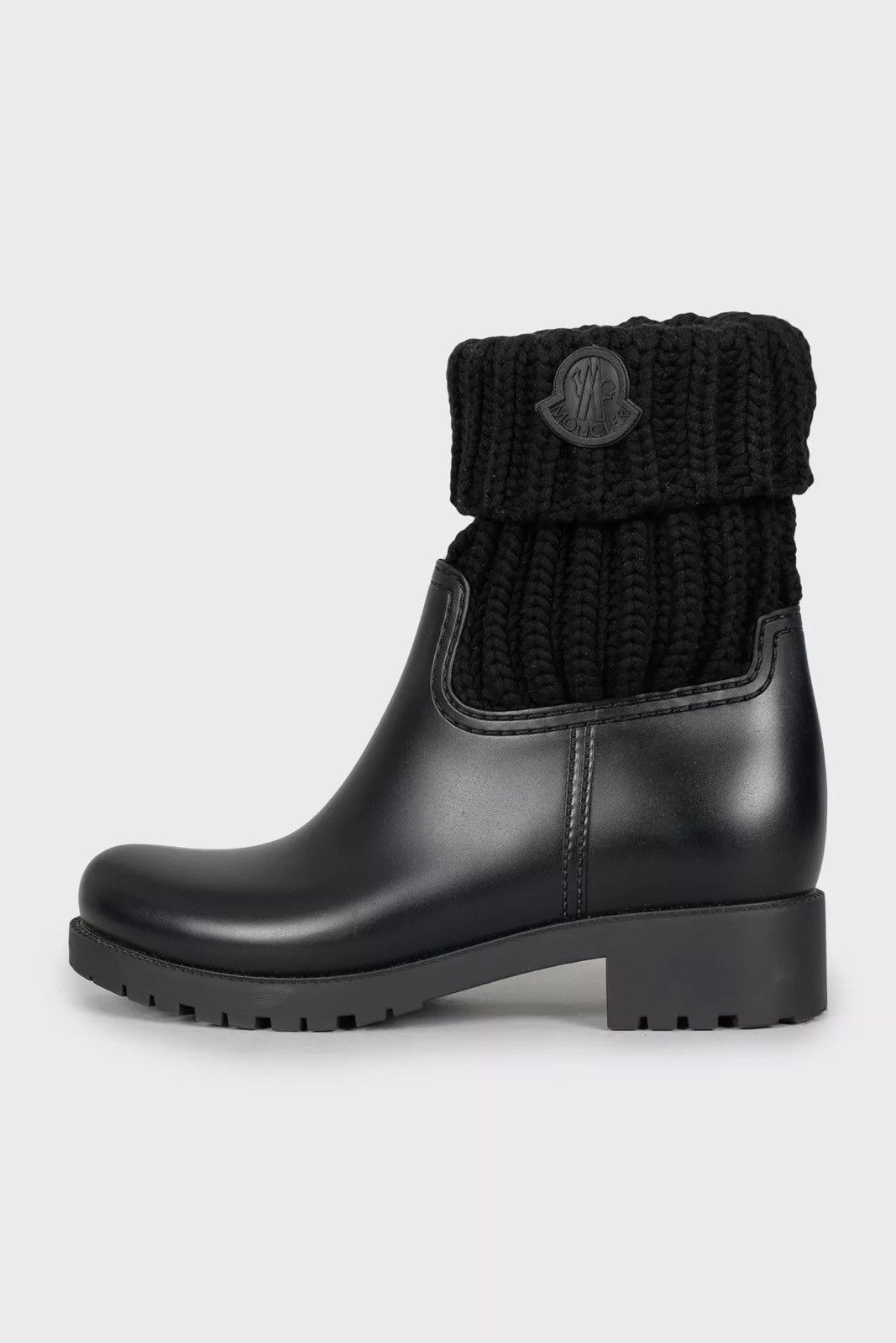 Moncler Moncler Women's Ginette Rain Boot Knitting Black Size US 7 / IT 37 - 1 Thumbnail