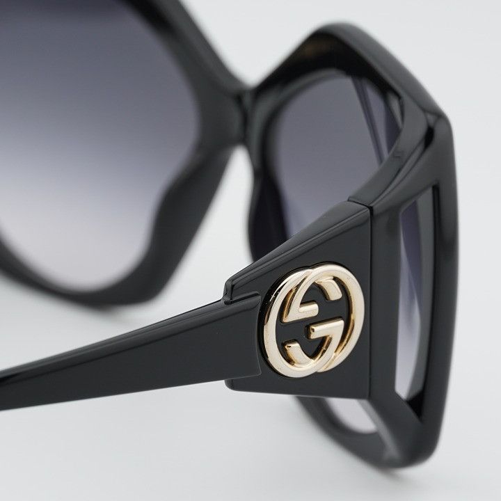 Gucci Gucci GG0875S 001 Sunglasses Black Square Frame, Grey Lenses Size ONE SIZE - 5 Thumbnail