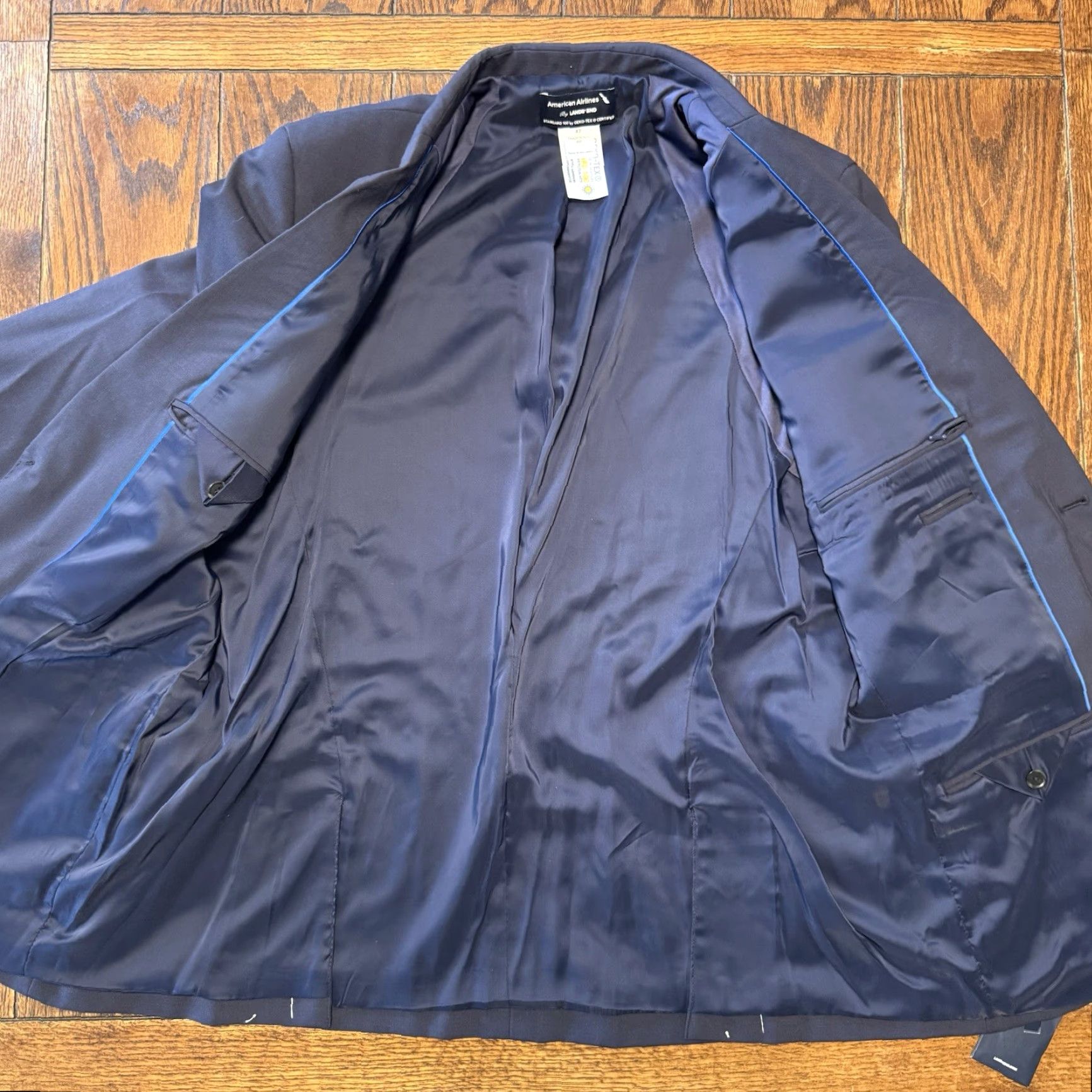 Lands' End Men's American Airlines Land's End Navy Traditional Fit Blazer Size 42 New Size 42R - 2 Thumbnail