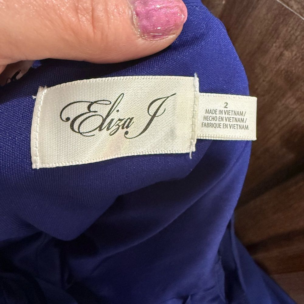Other NWOT Eliza J Blue Off-Shoulder Ruffled Mini Dress Size XS / US 0-2 / IT 36-38 - 6 Thumbnail