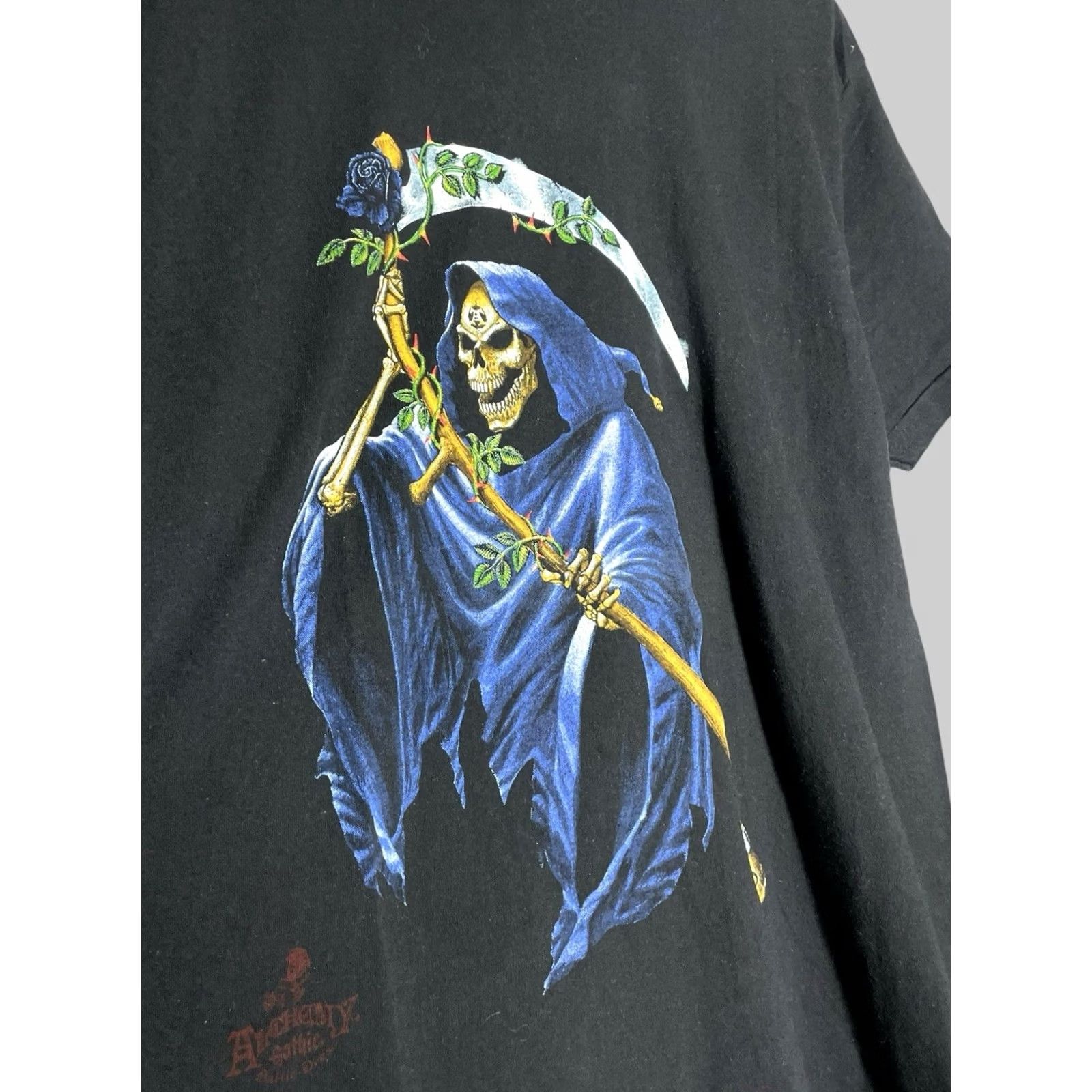 Vintage VINTAGE Grim Reaper Alchemy Gothic Battle Screen Stars T-Shirt Screen Stars Men Short Sleeve Crew Neck Black Cotton Graphic Print XS S M L XL Size US S / EU 44-46 / 1 - 4 Thumbnail