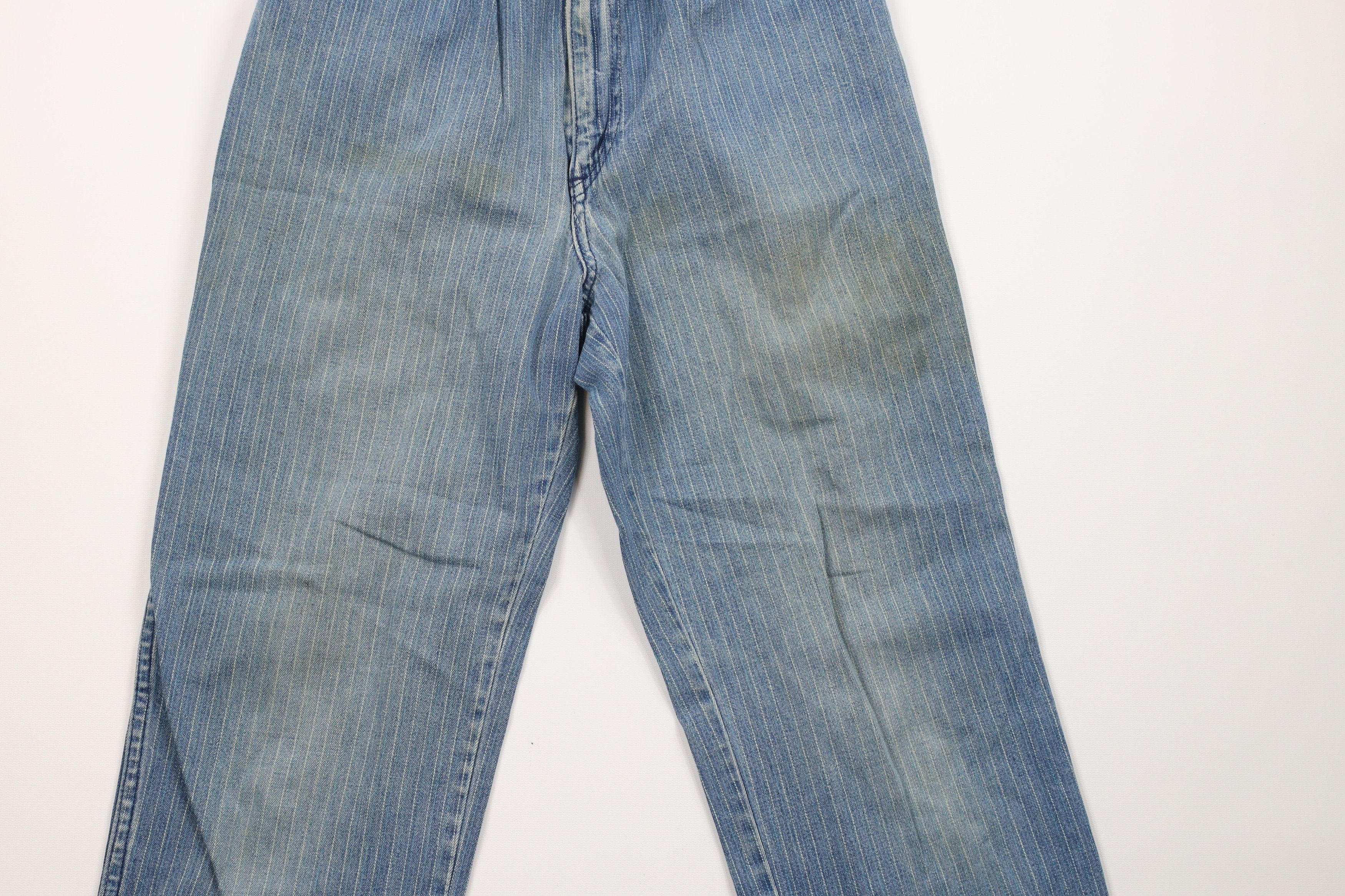 Vintage Vintage 90s Streetwear Striped Pleated Denim Jeans USA Size 28" / US 6 / IT 42 - 3 Thumbnail