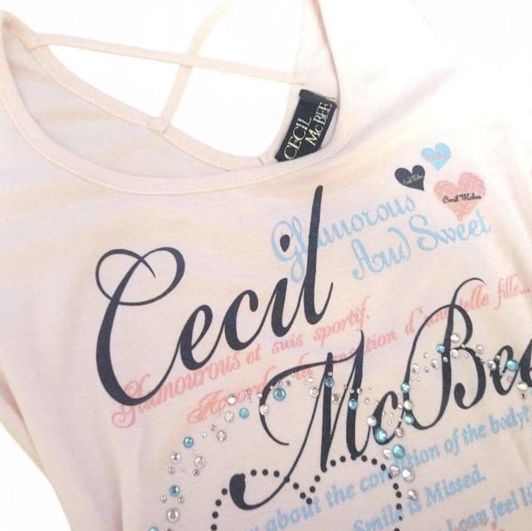 LIZ LISA y2k cecil mcbee heisei gyaru rhinestone tshirt Size XS / US 0-2 / IT 36-38 - 3 Thumbnail