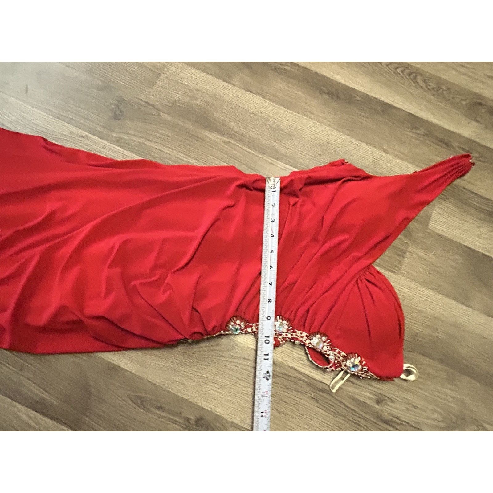 Other J asz Couture size 4 red Strappy Open Side & back Gem Dress Size S / US 4 / IT 40 - 14 Thumbnail