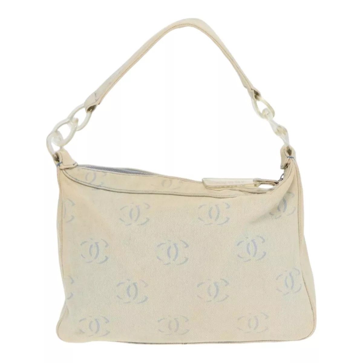 Chanel CHANEL COCO Mark Shoulder Bag Canvas Blue CC Size ONE SIZE - 2 Thumbnail
