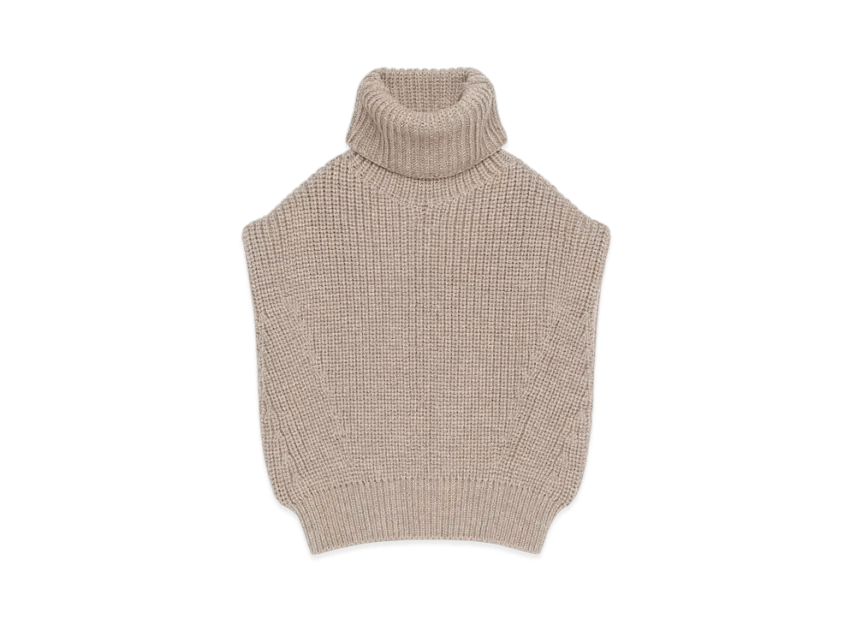Givenchy o1w1db10326 Short Sleeveless High Neck Sweater in Beige Size M / US 6-8 / IT 42-44 - 1 Preview