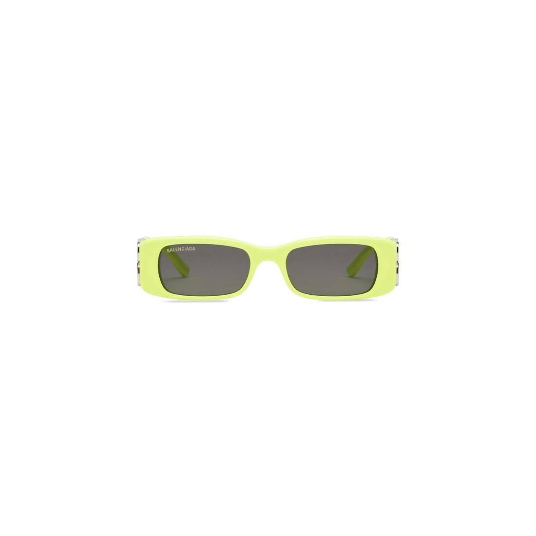 Balenciaga o1la1rc1a0725 Size: OS / Dynasty Rectangle Sunglasses Yellow Size ONE SIZE - 1 Thumbnail