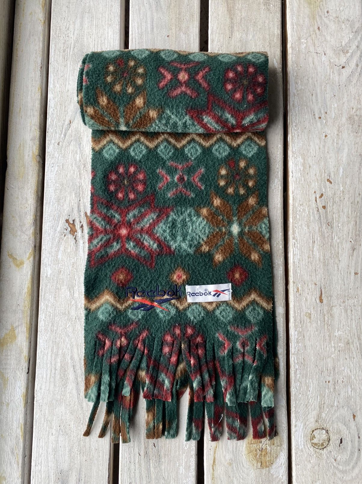 Reebok × Vintage Vintage 90s Reebok fleece Y2K Scarf Size ONE SIZE - 1 Thumbnail