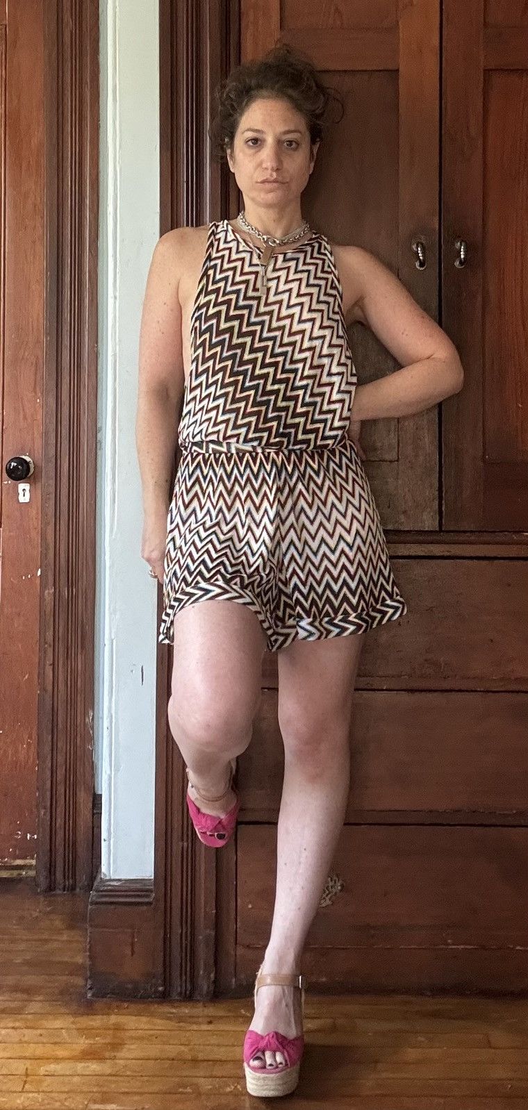 Missoni Missoni Mare Rainbow & Black Zigzag Romper, Size 42 Size 28" / US 6 / IT 42 - 1 Thumbnail