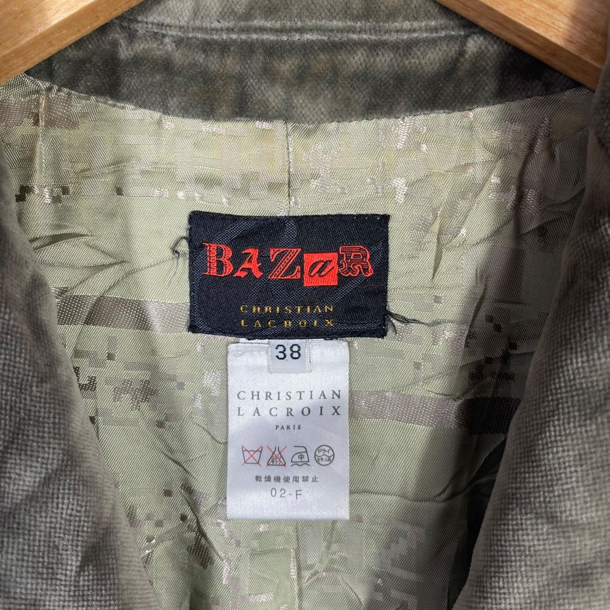 Christian Lacroix Christian Lacroix Bazar Embroidered Velvet Blazer Olive Gree Size S / US 4 / IT 40 - 3 Thumbnail