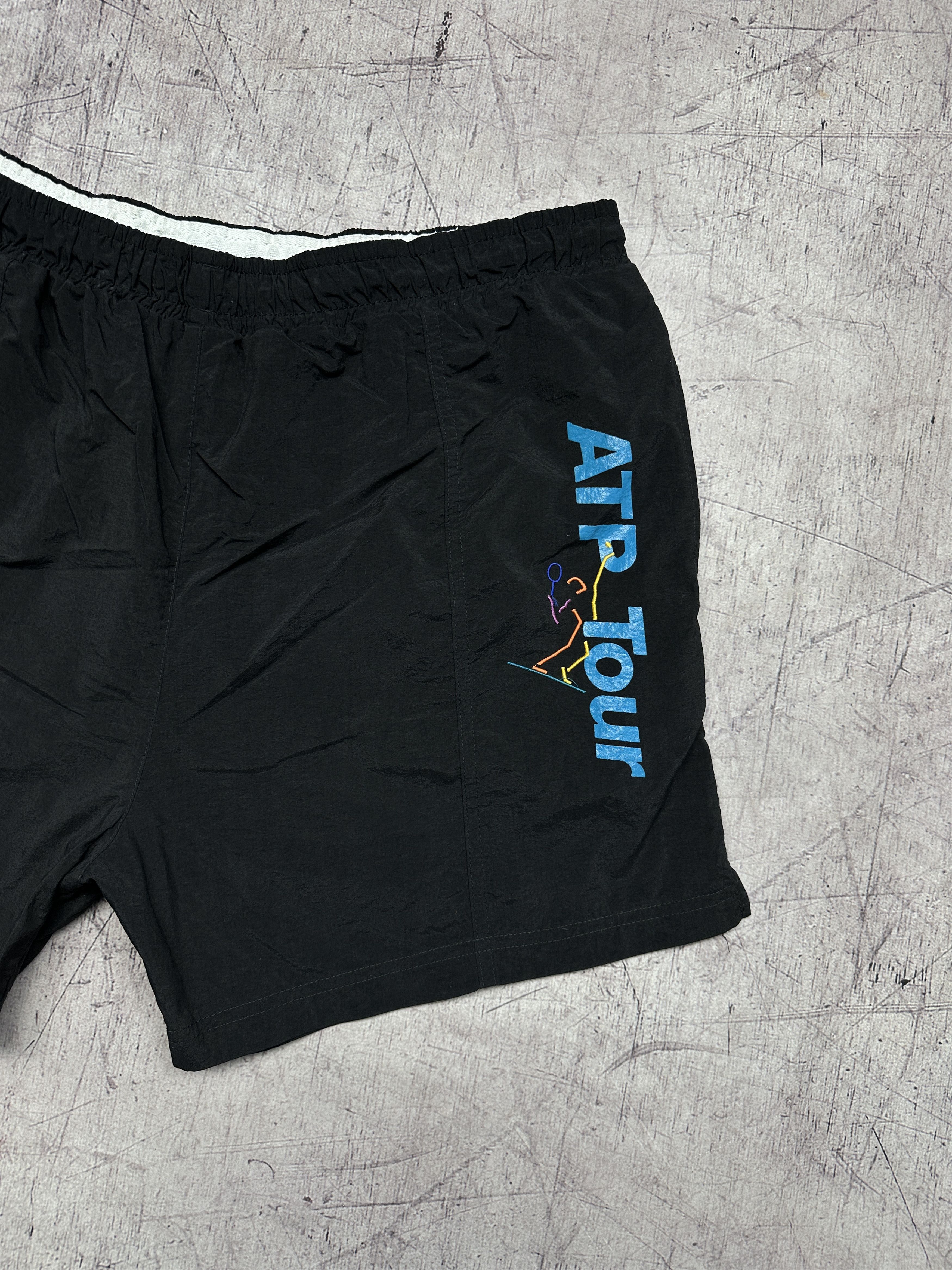 Adidas Adidas ATP Tour 90s Vintage Mens Nylon Swimming Shorts Size US 34 / EU 50 - 2 Thumbnail