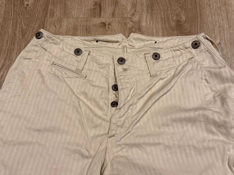 Freewheelers FREEWHEELERS White twill workwear trousers Size US 32 / EU 48 - 2 Thumbnail