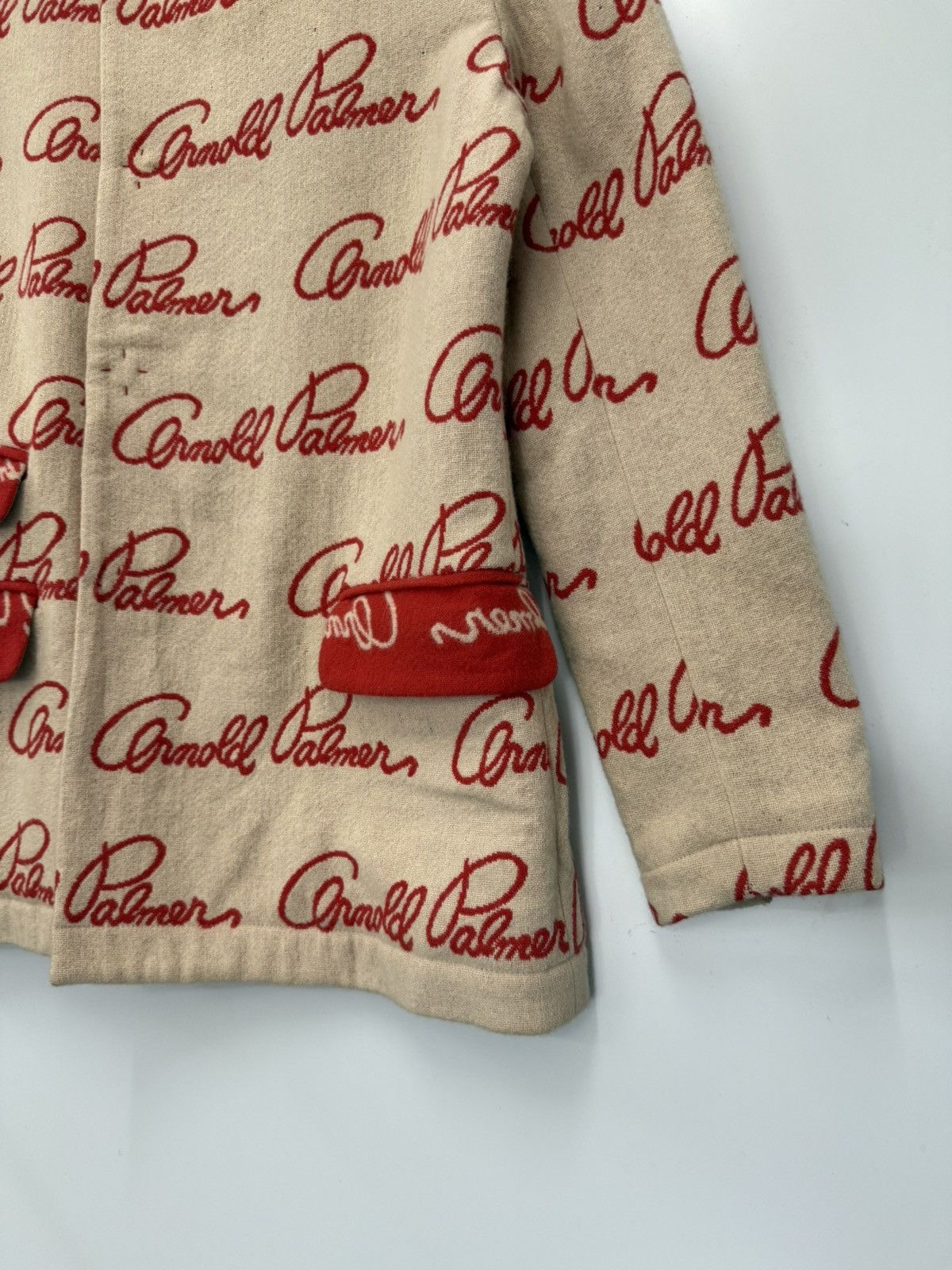 Vintage 🔥 VTG ARNOLD PALMER Overprinted Mohair Blazer Jacket Size XS / US 0-2 / IT 36-38 - 2 Thumbnail