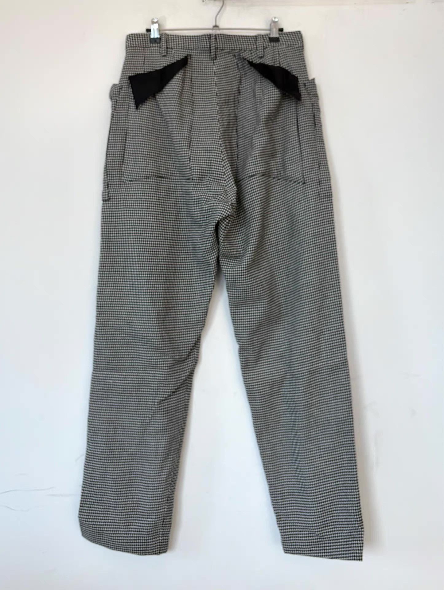 Sulvam Houndstooth Pattern Casual Pants with Patch Pockets Size US 34 / EU 50 - 6 Thumbnail
