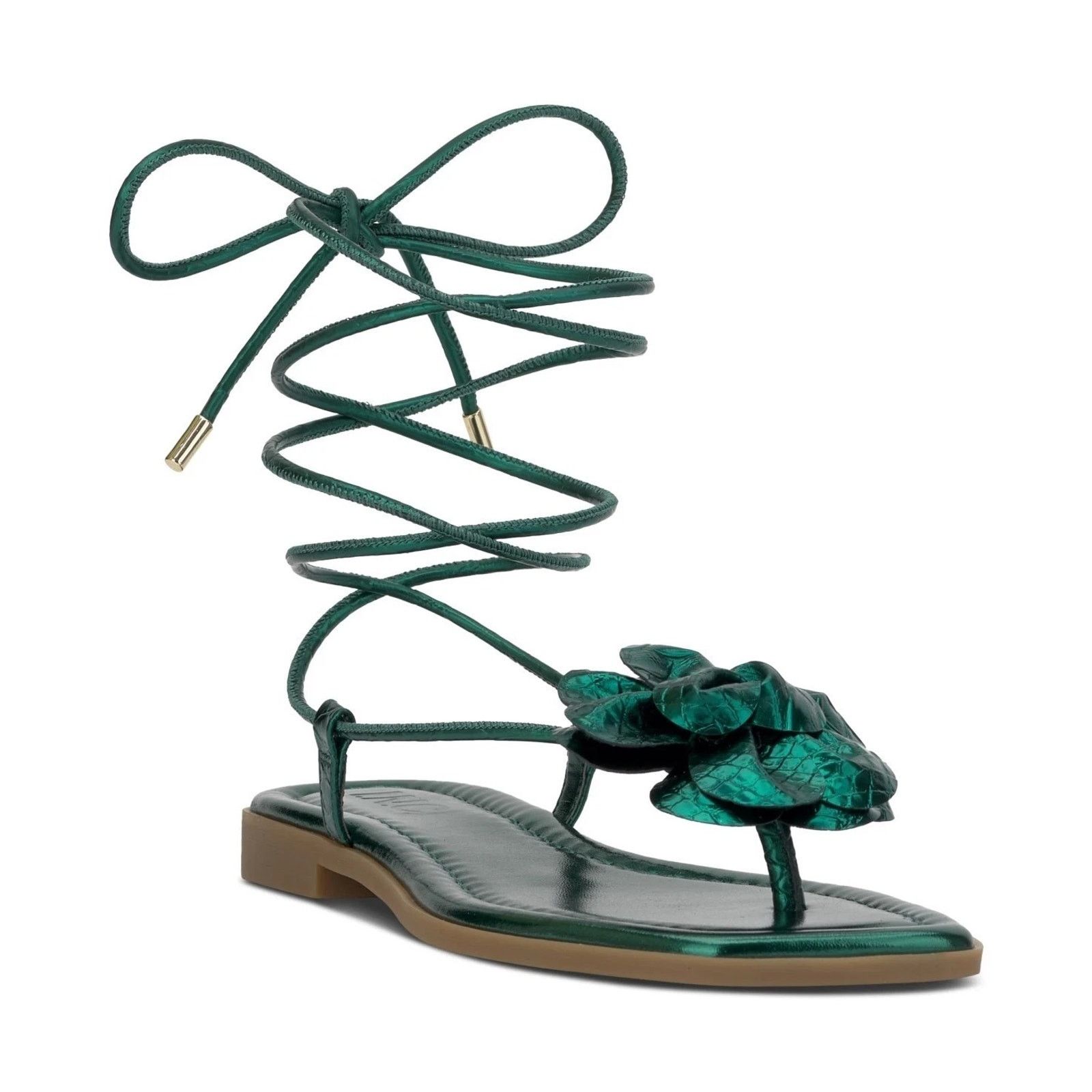 Other I.N.C. Womens Gilma Flower Flat Green 9M Viking Gladiator Size US 9 / IT 39 - 2 Thumbnail