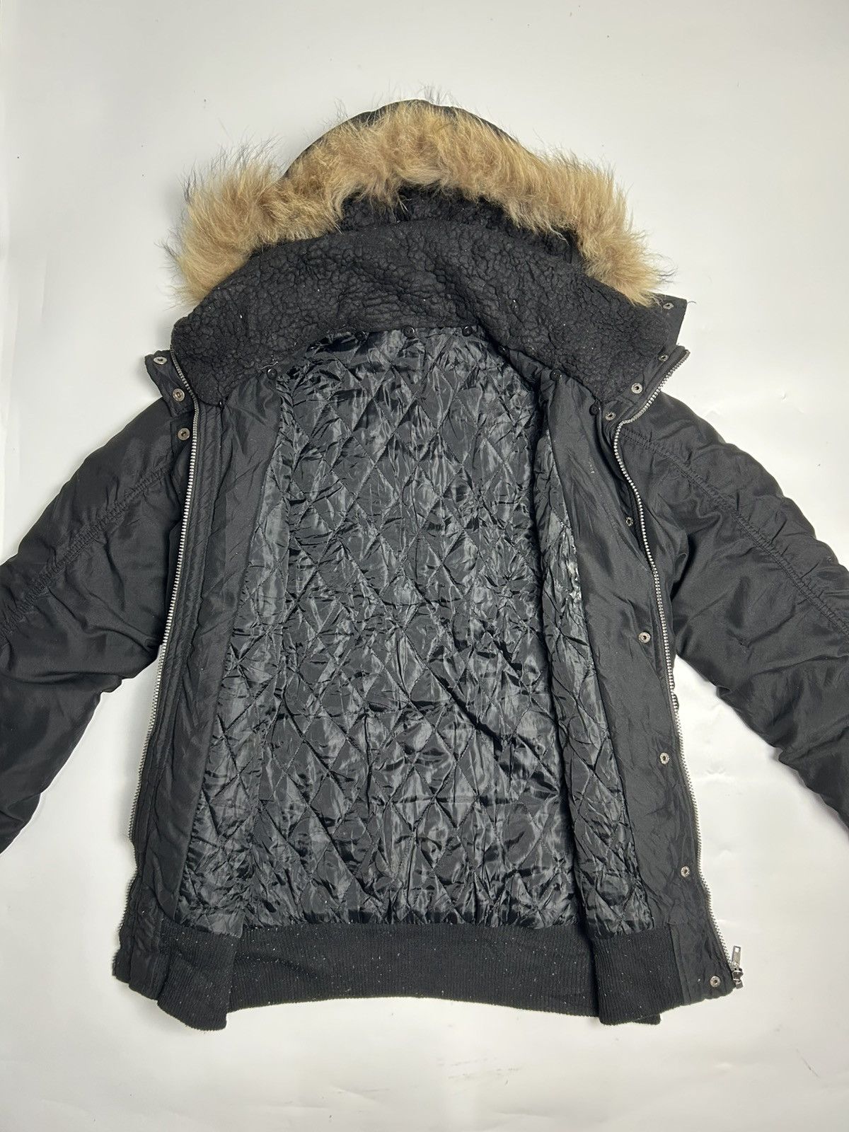 Japanese Brand JAPANESE BRAND FAUX FUR HOODIE MULTI POCKET JACKET Size L / US 10 / IT 46 - 3 Thumbnail