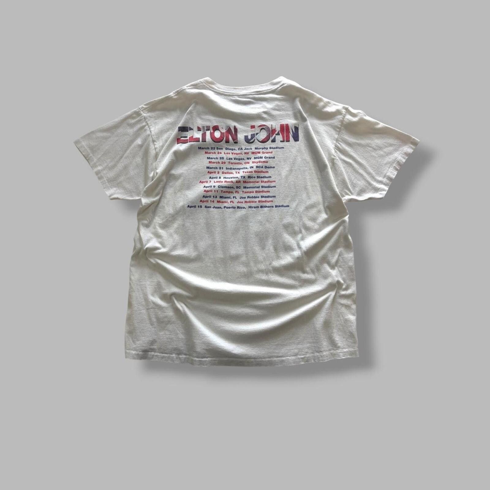 Band Tees 1995 Elton John Tour Tee Size US XL / EU 56 / 4 - 4 Thumbnail