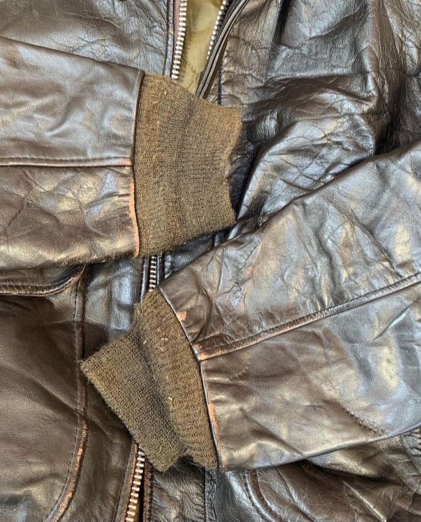 Schott Vintage Leather Flight Jacket Schott 70’s ~ 80’s Size US M / EU 48-50 / 2 - 5 Thumbnail