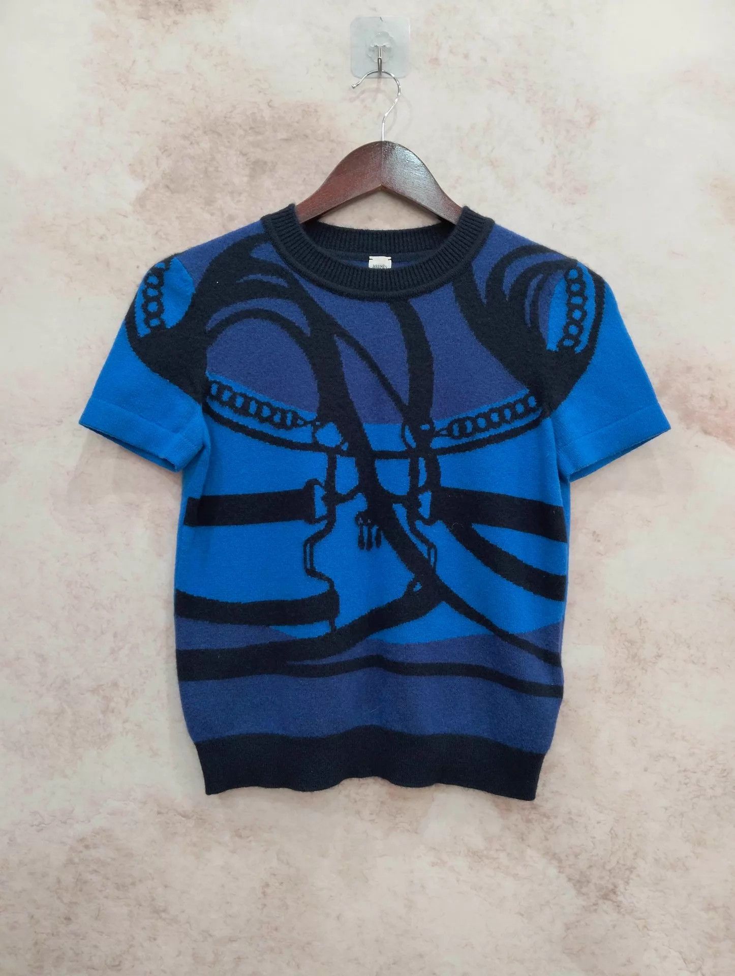 Hermes Hermes Graffiti Blue Knit Sweater 36 Size XS / US 0-2 / IT 36-38 - 1 Thumbnail