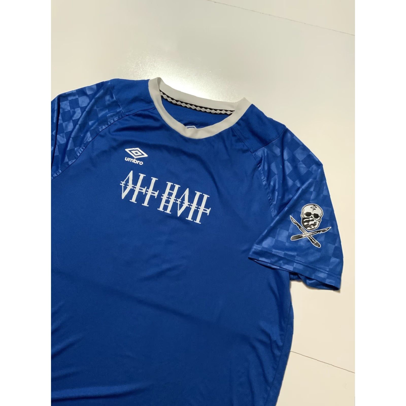 Umbro Umbro The Shoe Surgeon All Hail Skull Checkered Blue Soccer Football Jersey XL Mens Size US XL / EU 56 / 4 - 3 Thumbnail