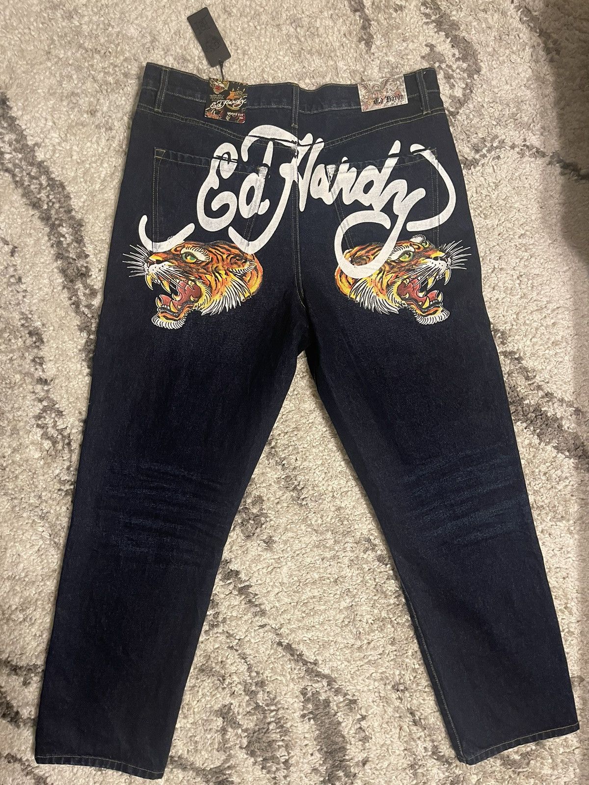 image of Christian Audigier Vintage Y2K Ed Hardy Denim in Blue, Men's (Size 38)