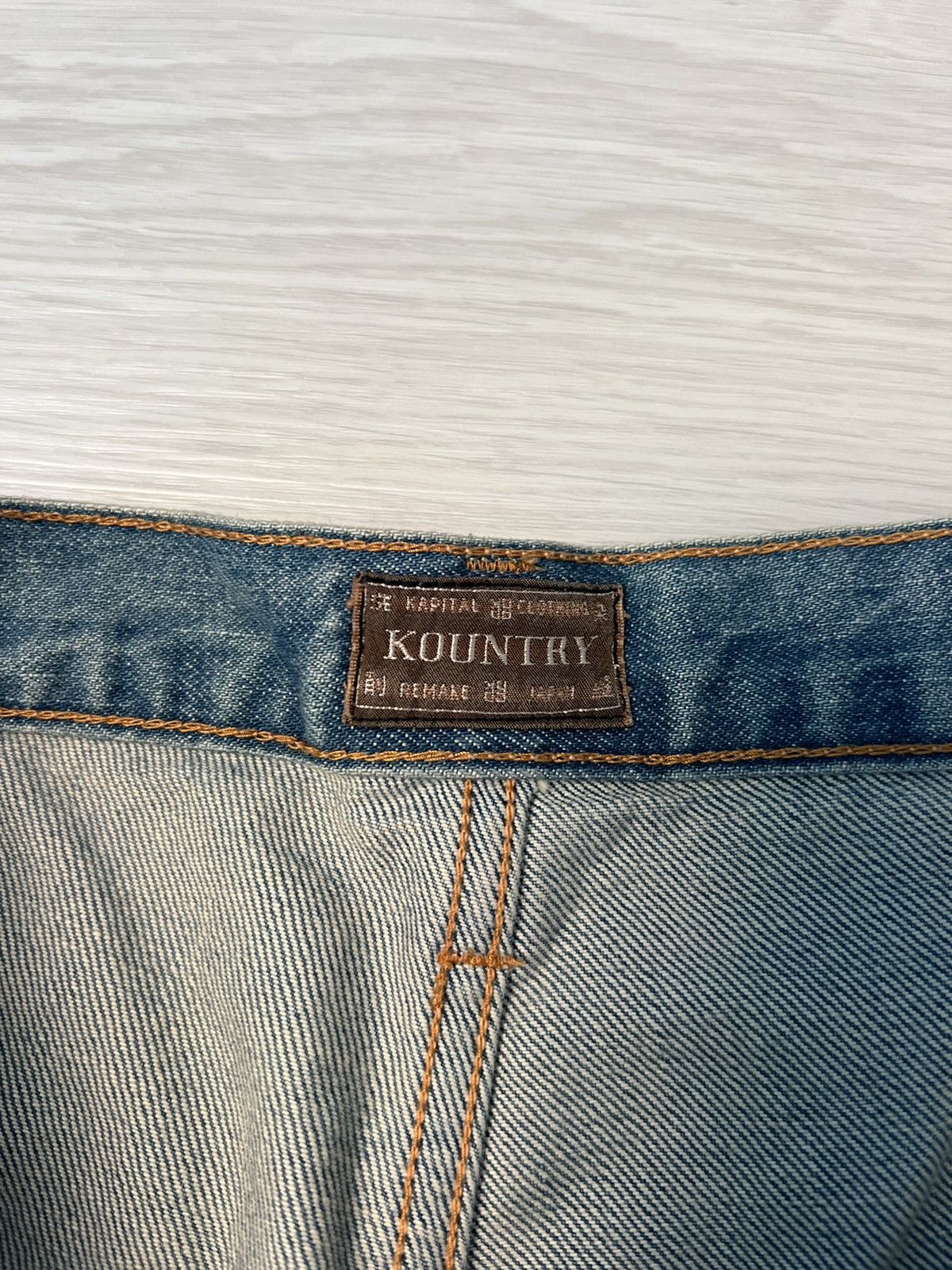 Kapital Kapital Double Knee Studded Jean Shorts Indigo Size US 36 / EU 52 - 2 Thumbnail