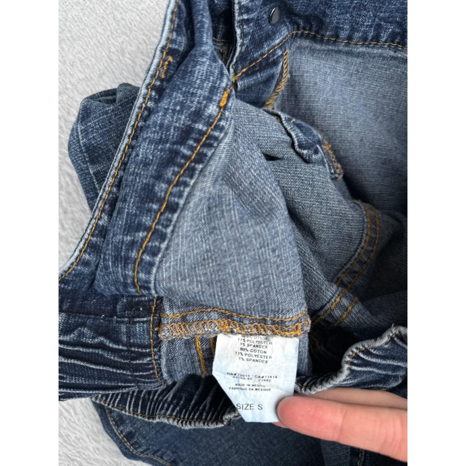 Vintage Motherhood Maternity Jeans Womens Small Blue Denim Flared Elastic Cotton 32x30 Size 28" / US 6 / IT 42 - 7 Thumbnail