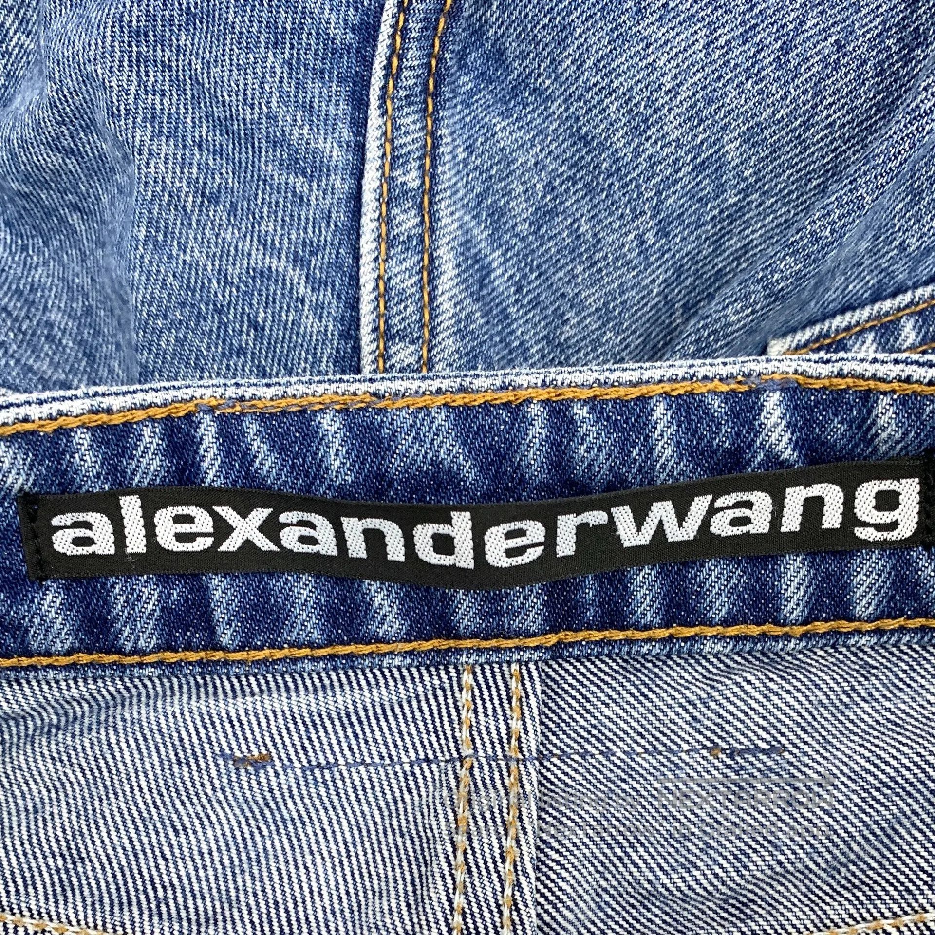 Alexander Wang Alexander Wang Blue Washed Cotton Casual Denim Long Pants| Size 24" / US 00 / IT 34 - 7 Thumbnail