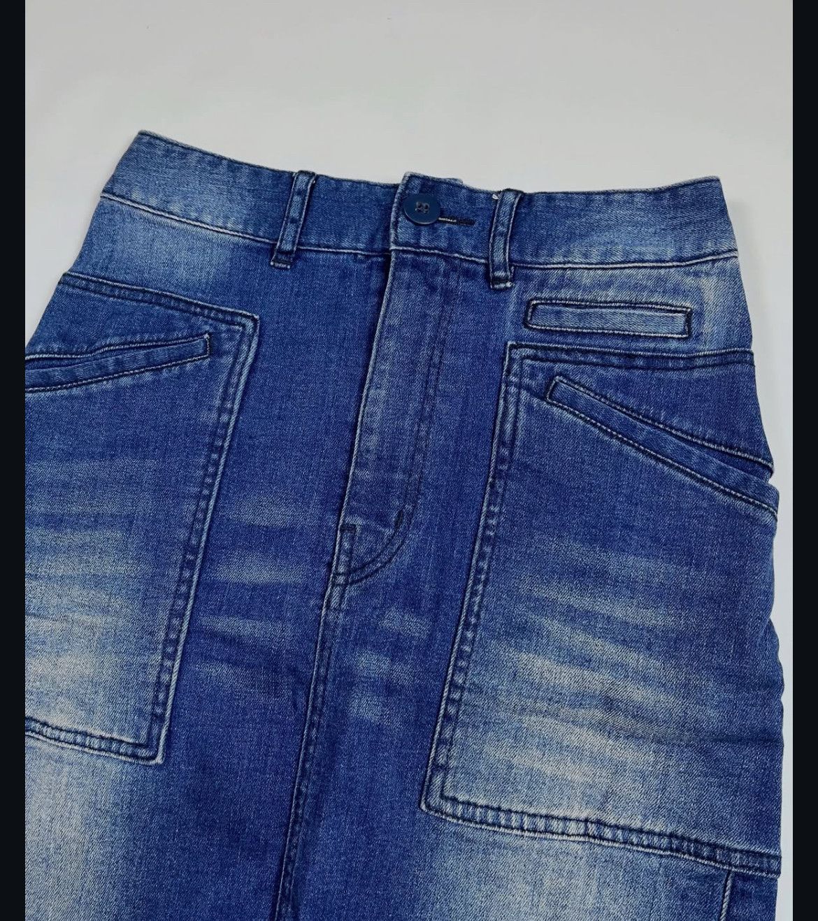 Avirex 2000s Avirex Military Monkey Jeans Skirt y2k Size 27" / US 4 / IT 40 - 3 Thumbnail
