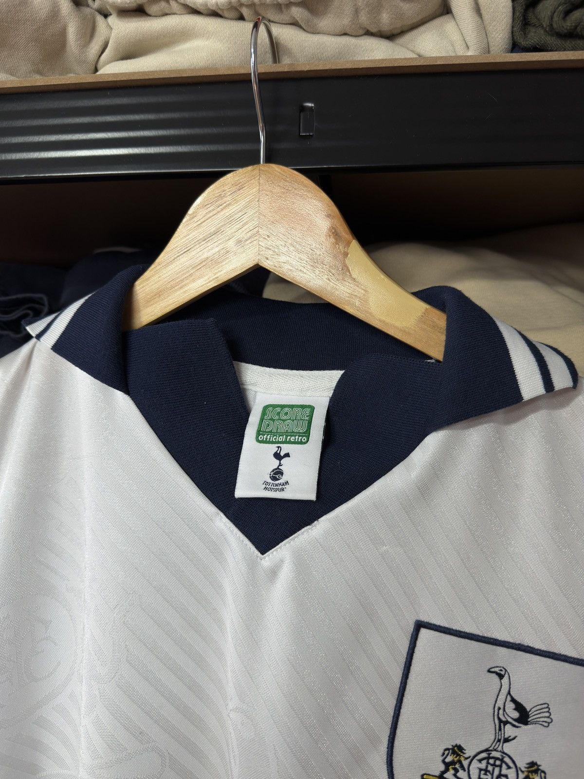 Vintage Score Draw Tottenham Hotspur 1993-95 Home Football Shirt Size US S / EU 44-46 / 1 - 6 Thumbnail