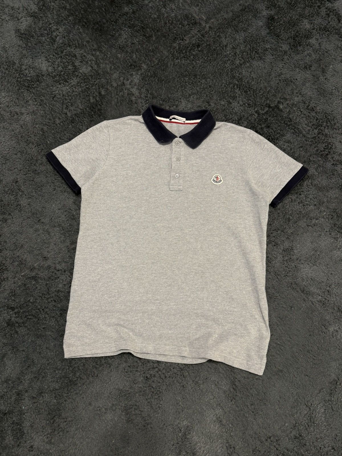 Moncler Moncler Basic Gray Polo Tee Shirt Size M / US 6-8 / IT 42-44 - 1 Thumbnail