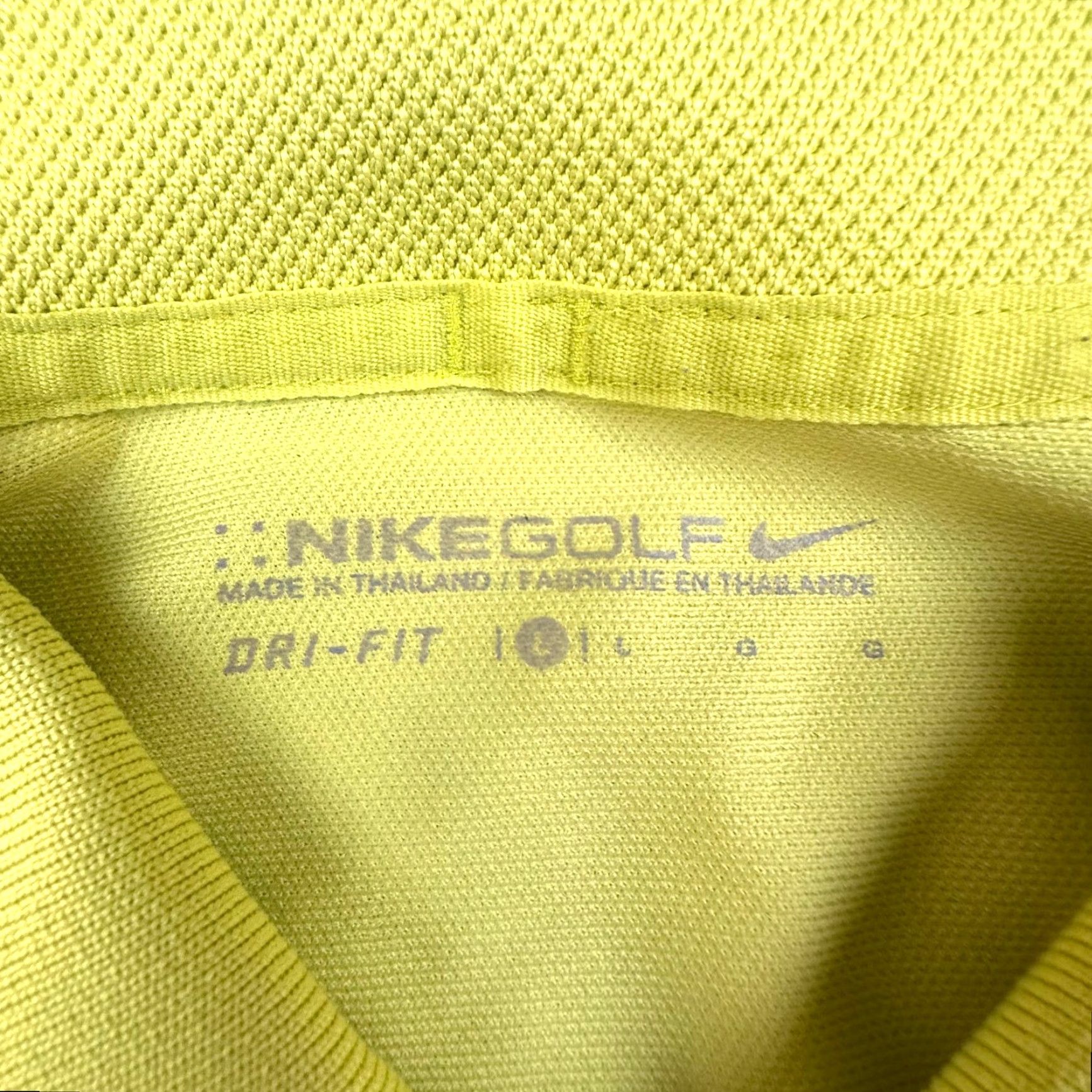 Nike Nike Dri-Fit Golf Shirt Mens Large Yellow Embroidered Swoosh Resort Oglebay Polo Shirt Size US L / EU 52-54 / 3 - 4 Thumbnail