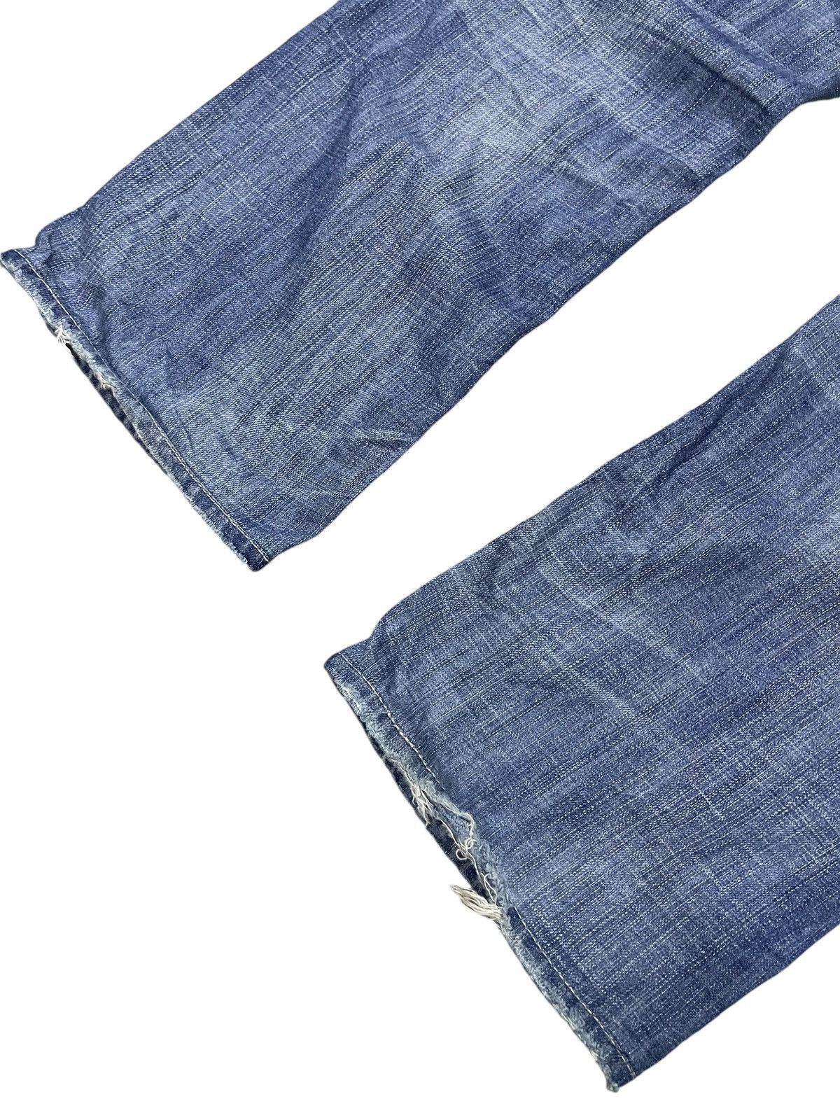Japanese Brand × semanticdesign Silver Heavy Stitched Loose Straight Baggy Jeans Size US 32 / EU 48 - 14 Thumbnail