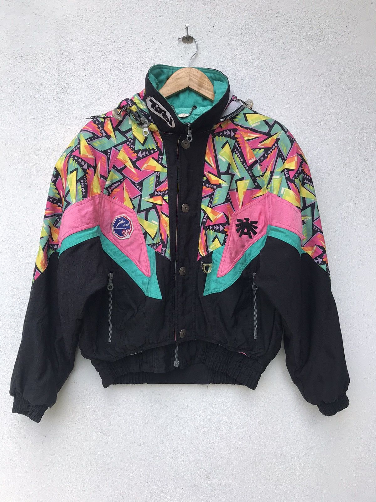 Asics × Designer Vintage Ski Jacket Japanese Design Hood Size US L / EU 52-54 / 3 - 1 Thumbnail