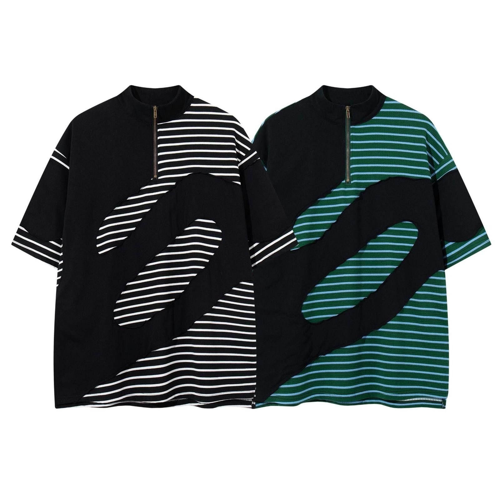 Vintage Korean Retro Stripe Lapel Polo Shirt Size US M / EU 48-50 / 2 - 5 Thumbnail