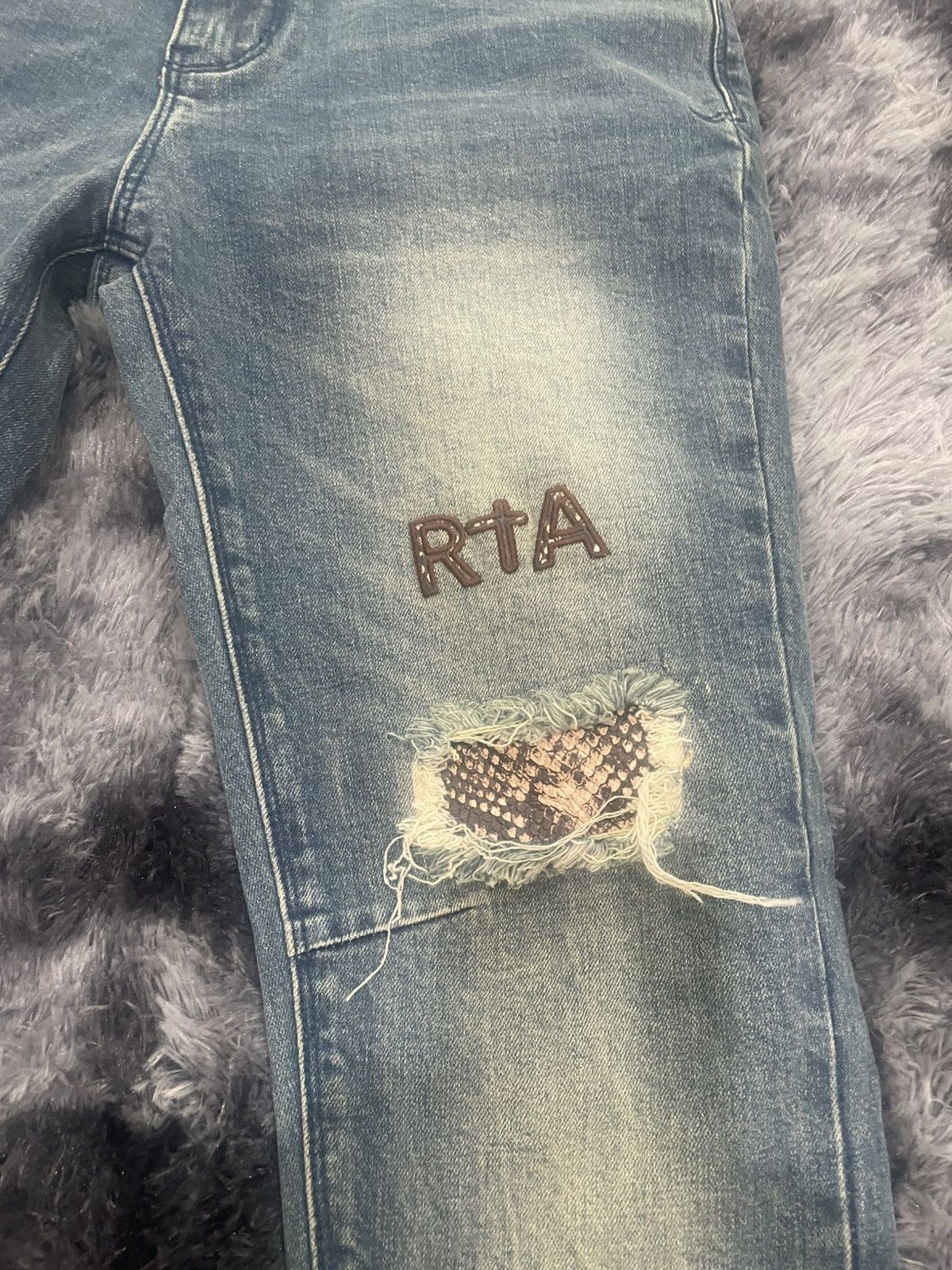 Rta RTA snake distressed denim Size US 31 - 2 Thumbnail